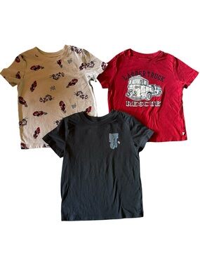 Gap Kids + Cat & Jack 4T Tee Bundle | Ladder Truck + Race Car | 3 Piece